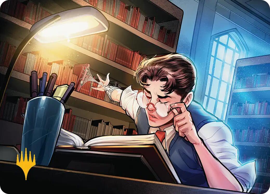 Peter Parker Art Card (33/54) (Gold-Stamped Planeswalker Symbol) [Marvel's Spider-Man Art Series] | Dragon's Lair Comics and Fantasy Houston TX