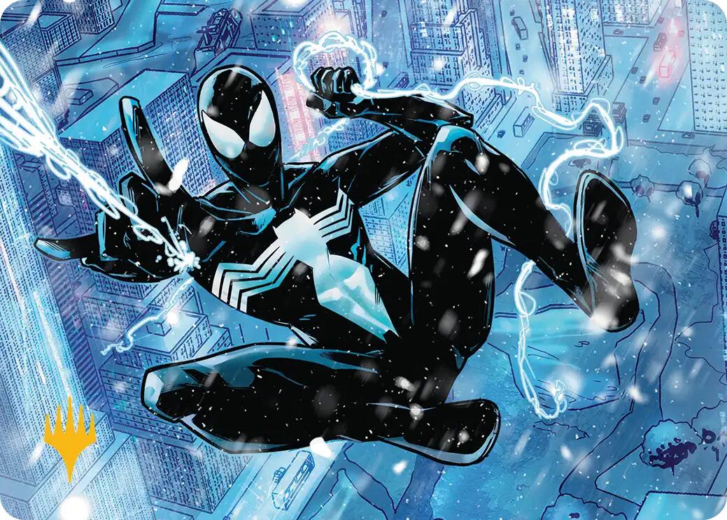 Spectacular Spider-Man (Black) Art Card (Gold-Stamped Planeswalker Symbol) [Marvel's Spider-Man Art Series] | Dragon's Lair Comics and Fantasy Houston TX