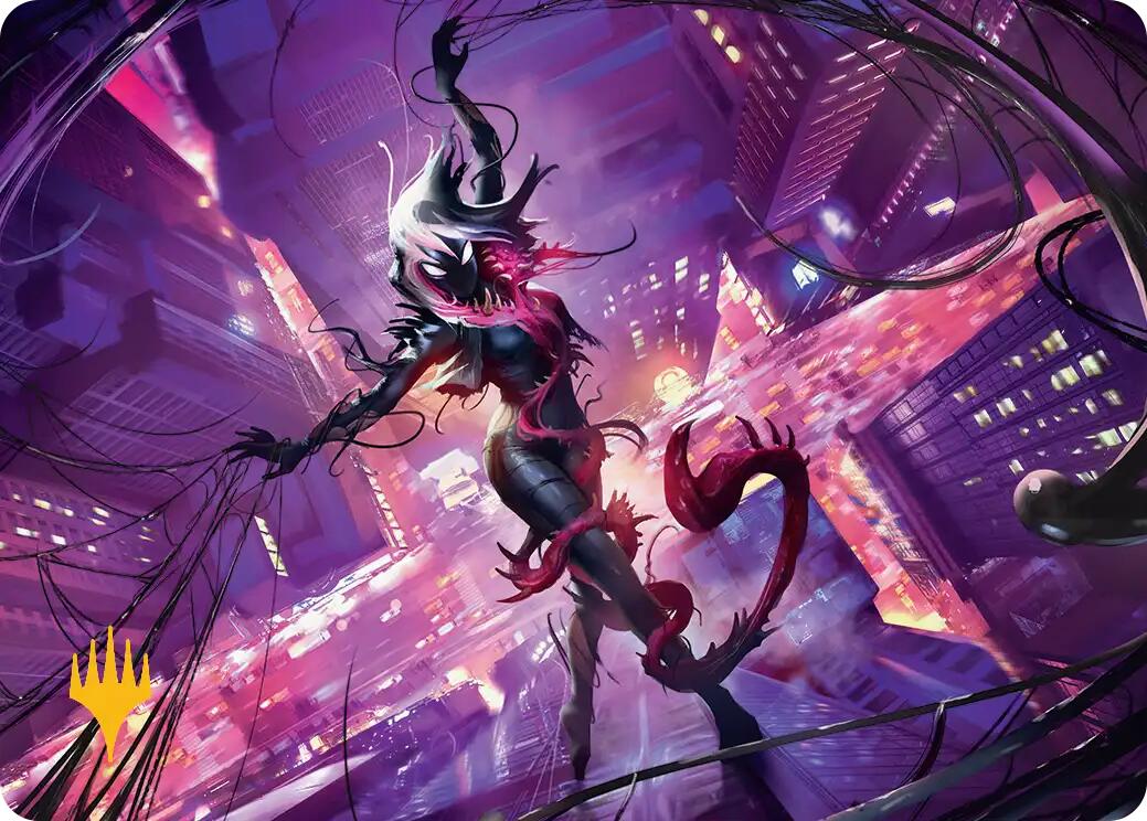 Gwenom, Remorseless Art Card (Gold-Stamped Planeswalker Symbol) [Marvel's Spider-Man Art Series] | Dragon's Lair Comics and Fantasy Houston TX