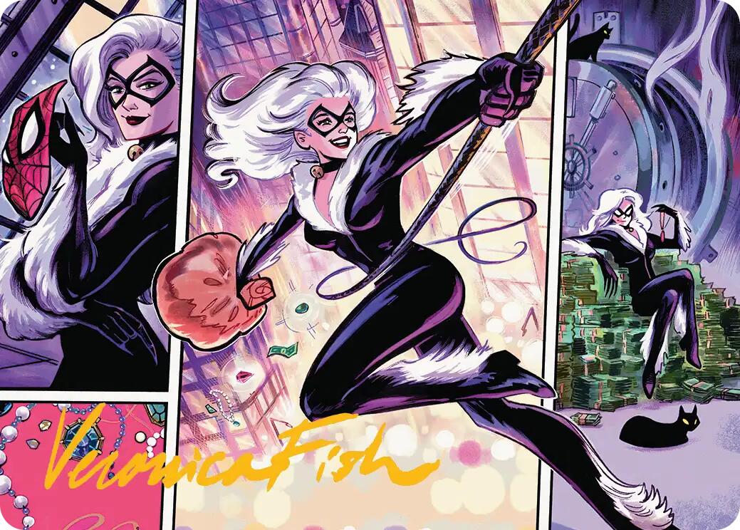 Black Cat, Cunning Thief Art Card (Gold-Stamped Signature) [Marvel's Spider-Man Art Series] | Dragon's Lair Comics and Fantasy Houston TX