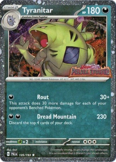 Tyranitar (135/193) (Paldea Evolved Stamp) [Miscellaneous Cards] | Odin's Place