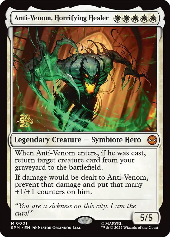Anti-Venom, Horrifying Healer [Marvel's Spider-Man Prerelease Promos] | Dragon's Lair Comics and Fantasy Houston TX