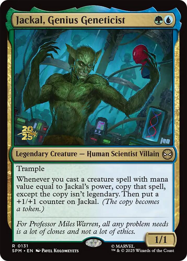 Jackal, Genius Geneticist [Marvel's Spider-Man Prerelease Promos] | Dragon's Lair Comics and Fantasy Houston TX