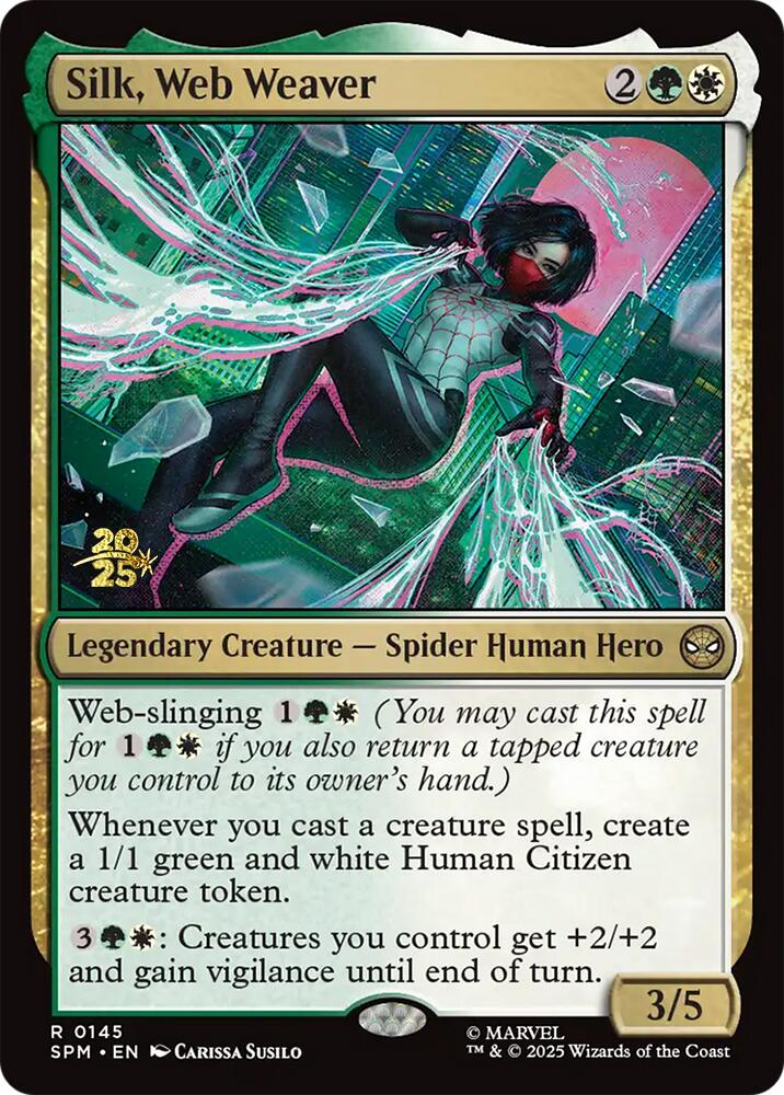 Silk, Web Weaver [Marvel's Spider-Man Prerelease Promos] | Dragon's Lair Comics and Fantasy Houston TX