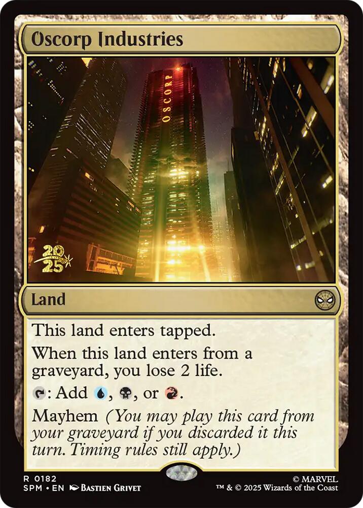 Oscorp Industries [Marvel's Spider-Man Prerelease Promos] | Dragon's Lair Comics and Fantasy Houston TX