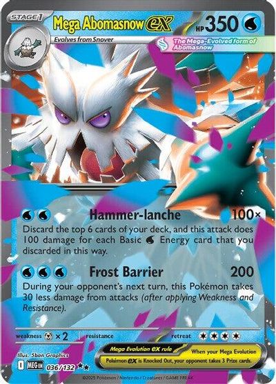 Mega Abomasnow ex (036/132) [Mega Evolutions: Base Set] | Odin's Place