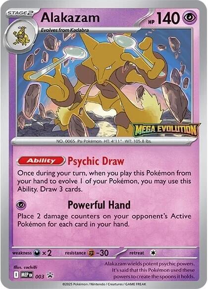 Alakazam (003) [Mega Evolutions Promo] | Dragon's Lair Comics and Fantasy Houston TX