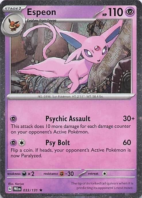Espeon (033/131) (Cosmos Holo) [Miscellaneous Cards] | Dragon's Lair Comics and Fantasy Houston TX