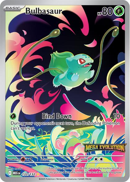 Bulbasaur (133/132) (Mega Evolution) [Mega Evolutions: Base Set] | Dragon's Lair Comics and Fantasy Houston TX
