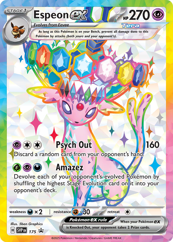 Espeon ex (SVP 175) [Scarlet & Violet: Black Star Promos] | Odin's Place