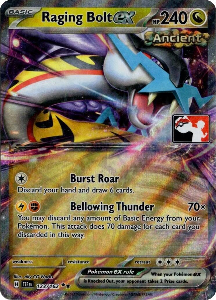 Raging Bolt ex (123/162) (Prize Pack Series 5) [Prize Pack Series Five] | Odin's Place