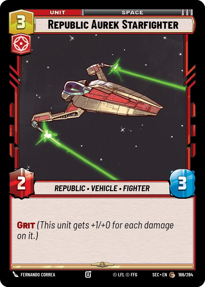 Republic Aurek Starfighter (166/264) (166/264) [Secrets of Power] | Odin's Place