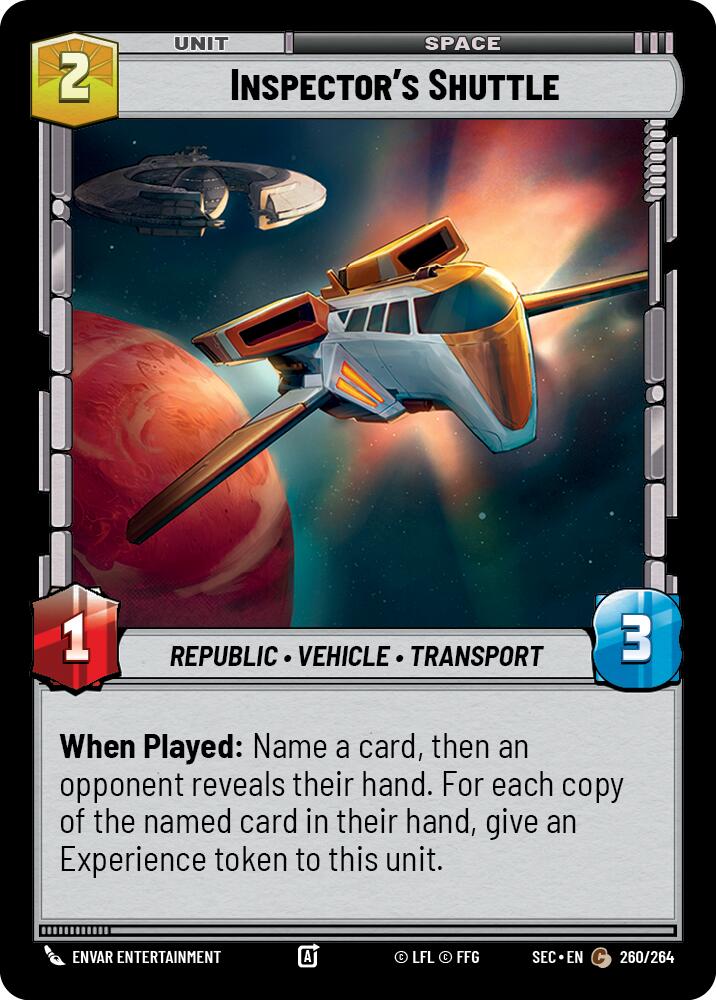 Inspector's Shuttle (260/264) (260/264) [Secrets of Power] | Odin's Place