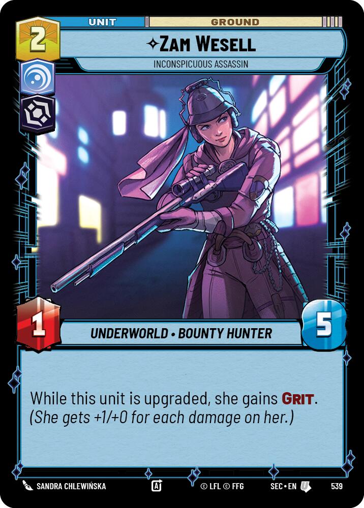 Zam Wesell - Inconspicuous Assassin (Foil) (539) (539) [Secrets of Power] | Odin's Place