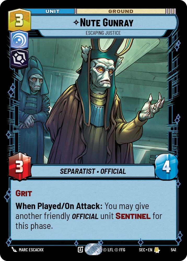 Nute Gunray - Escaping Justice (Foil) (541) (541) [Secrets of Power] | Odin's Place