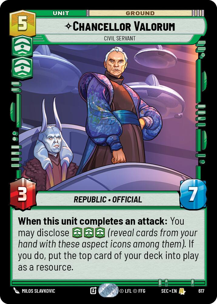 Chancellor Valorum - Civil Servant (Foil) (617) (617) [Secrets of Power] | Odin's Place