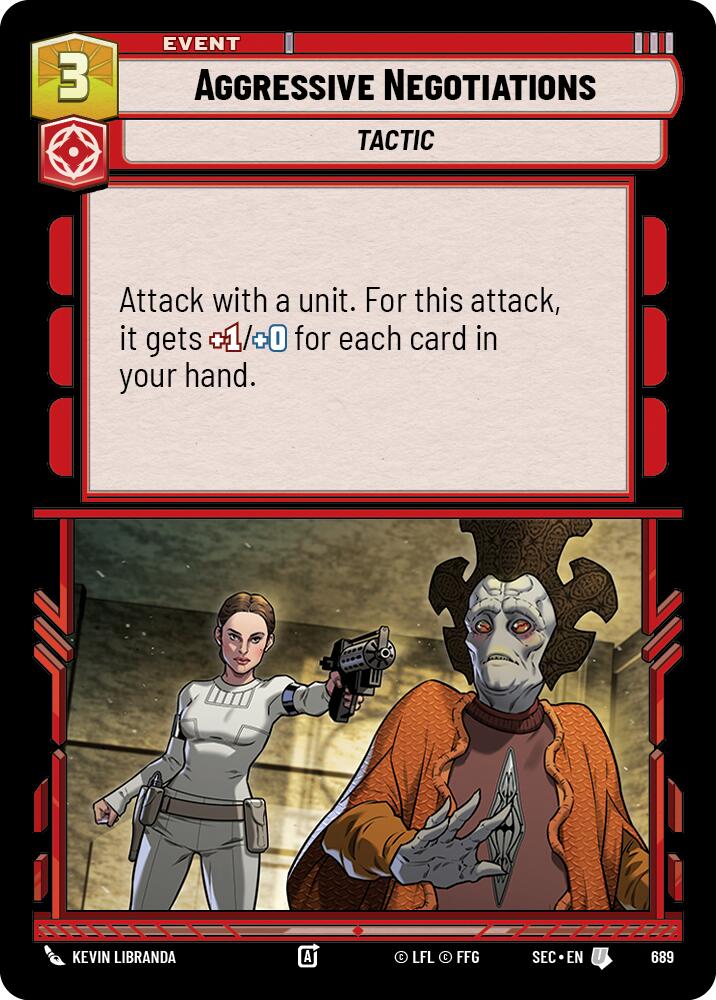 Aggressive Negotiations (689) (Foil) (689) [Secrets of Power] | Dragon's Lair Comics and Fantasy Houston TX