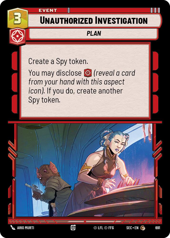 Unauthorized Investigation (691) (Foil) (691) [Secrets of Power] | Odin's Place