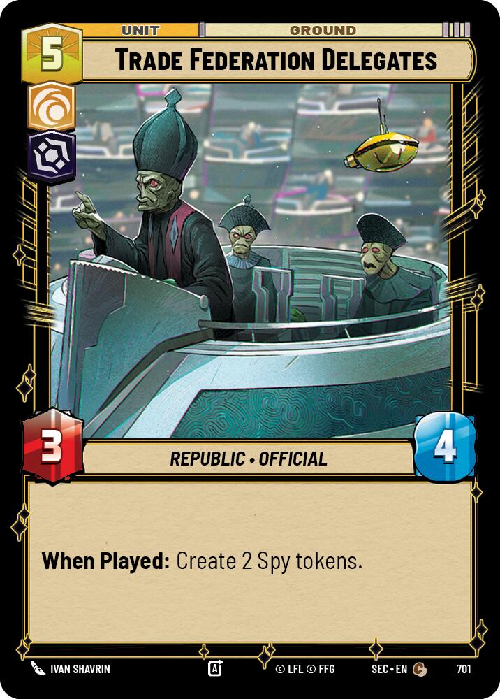Trade Federation Delegates (701) (Foil) (701) [Secrets of Power] | Odin's Place