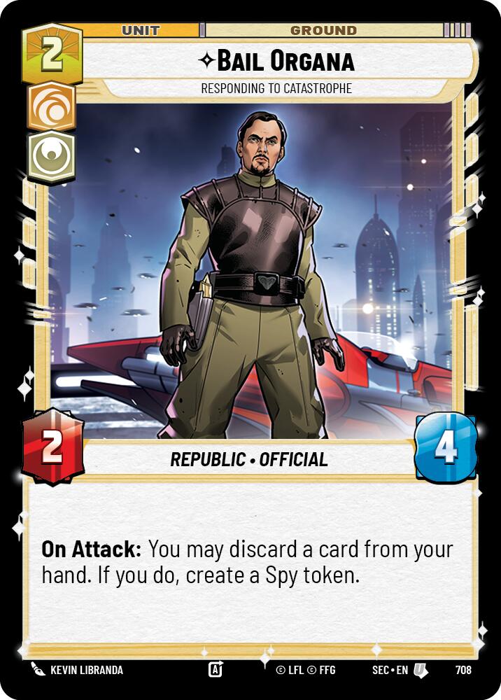 Bail Organa - Responding to Catastrophe (Foil) (708) (708) [Secrets of Power] | Dragon's Lair Comics and Fantasy Houston TX