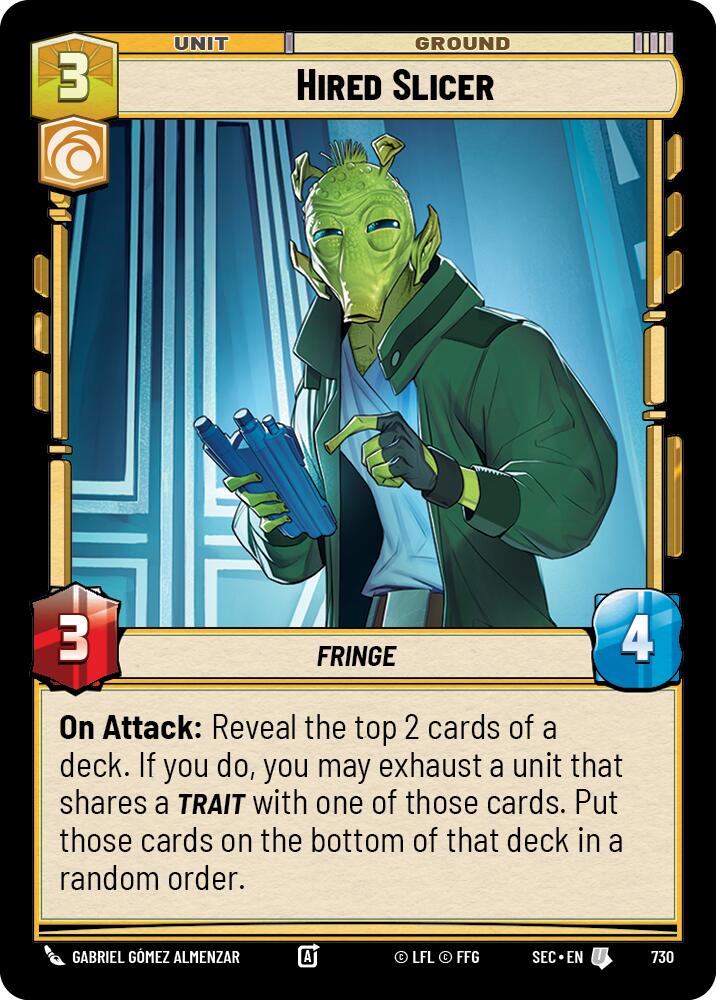 Hired Slicer (730) (Foil) (730) [Secrets of Power] | Odin's Place