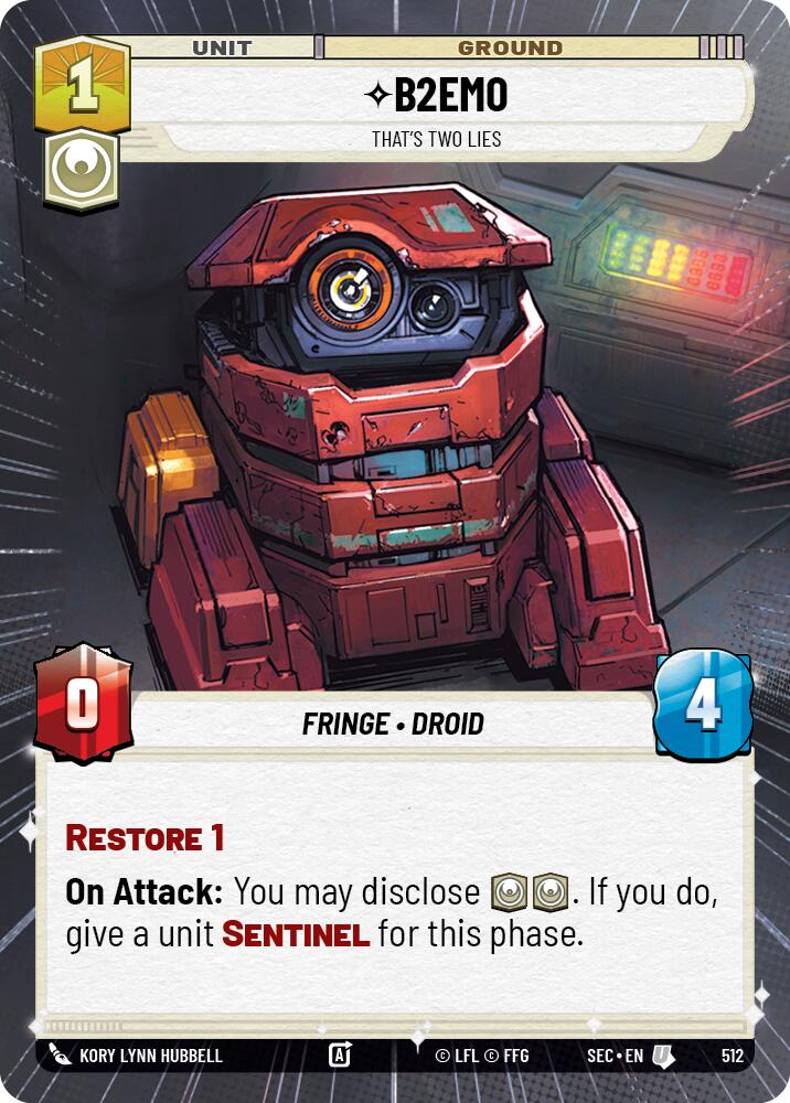 B2EMO - That's Two Lies (Hyperspace) (512) (512) [Secrets of Power] | Dragon's Lair Comics and Fantasy Houston TX