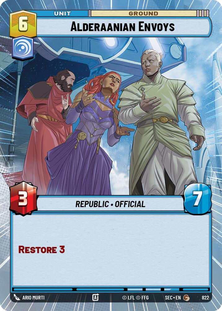 Alderaanian Envoys (822) (Hyperspace Foil) (822) [Secrets of Power] | Dragon's Lair Comics and Fantasy Houston TX