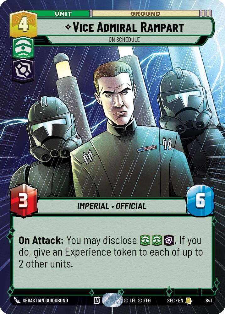 Vice Admiral Rampart - On Schedule (Hyperspace Foil) (841) (841) [Secrets of Power] | Odin's Place