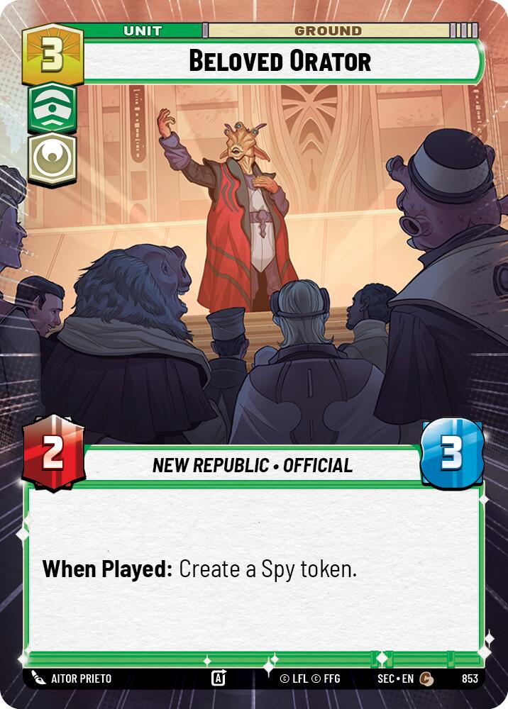 Beloved Orator (853) (Hyperspace Foil) (853) [Secrets of Power] | Odin's Place