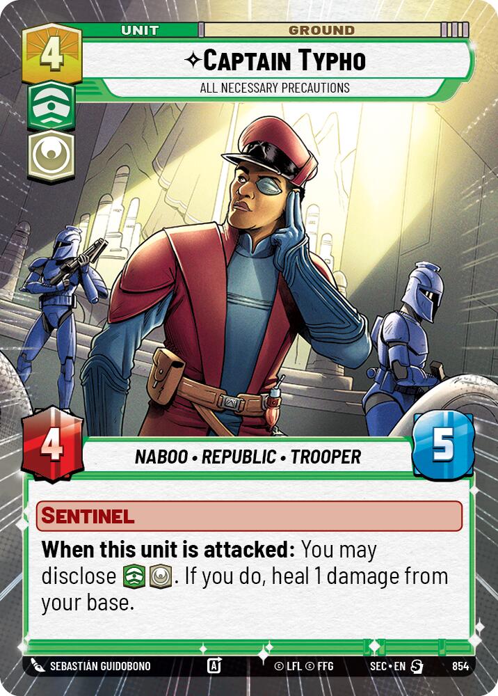 Captain Typho - All Necessary Precautions (Hyperspace Foil) (854) (854) [Secrets of Power] | Odin's Place