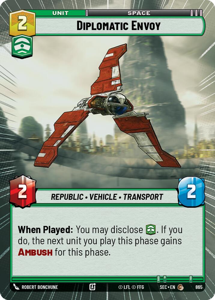 Diplomatic Envoy (865) (Hyperspace Foil) (865) [Secrets of Power] | Odin's Place