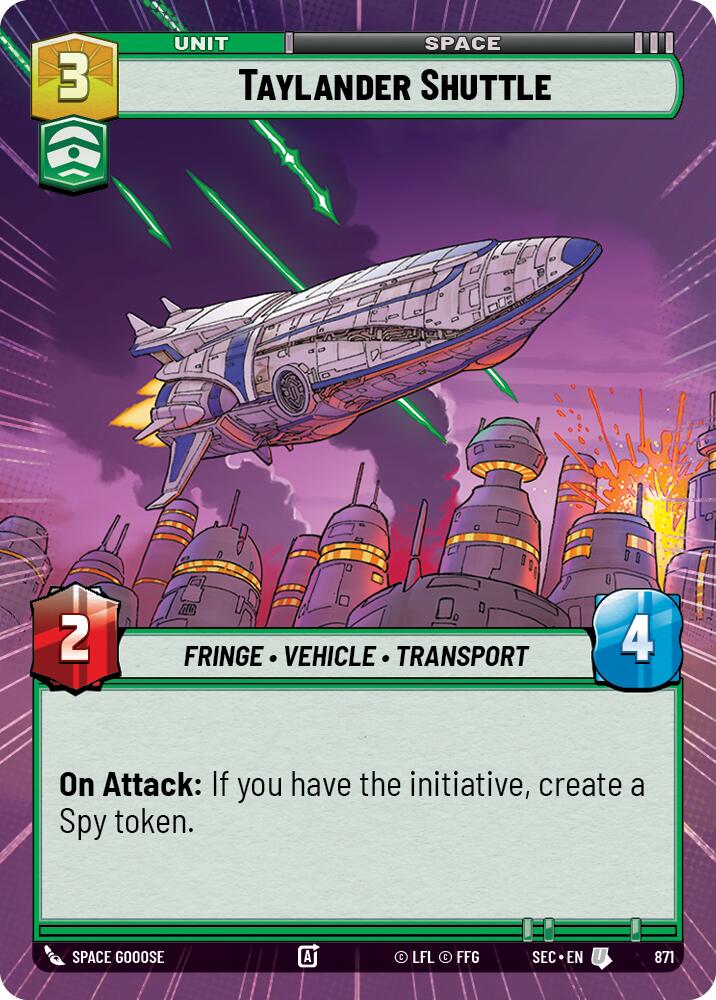 Taylander Shuttle (871) (Hyperspace Foil) (871) [Secrets of Power] | Odin's Place