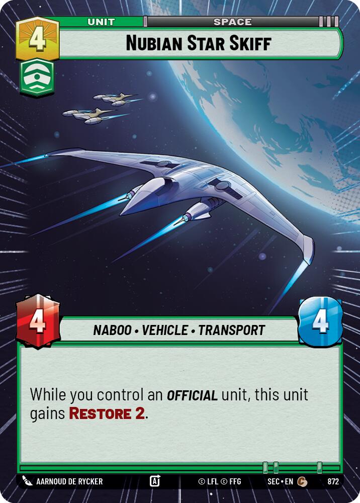 Nubian Star Skiff (872) (Hyperspace Foil) (872) [Secrets of Power] | Odin's Place
