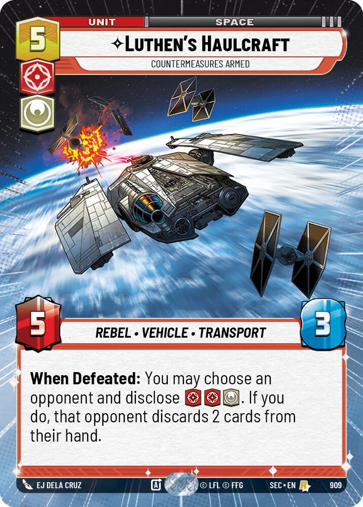 Luthen's Haulcraft - Countermeasures Armed (Hyperspace Foil) (909) (909) [Secrets of Power] | Odin's Place