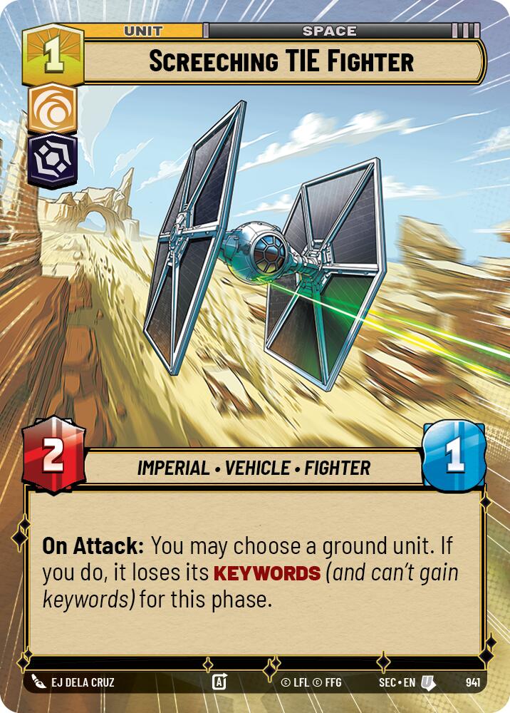 Screeching TIE Fighter (941) (Hyperspace Foil) (941) [Secrets of Power] | Odin's Place