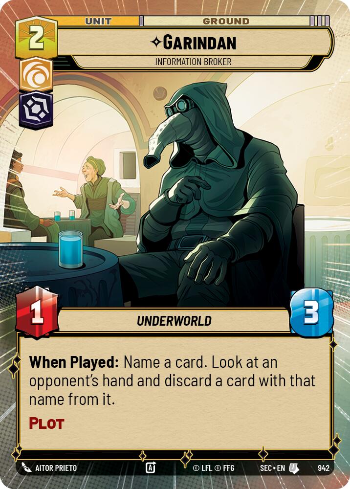 Garindan - Information Broker (Hyperspace Foil) (942) (942) [Secrets of Power] | Odin's Place