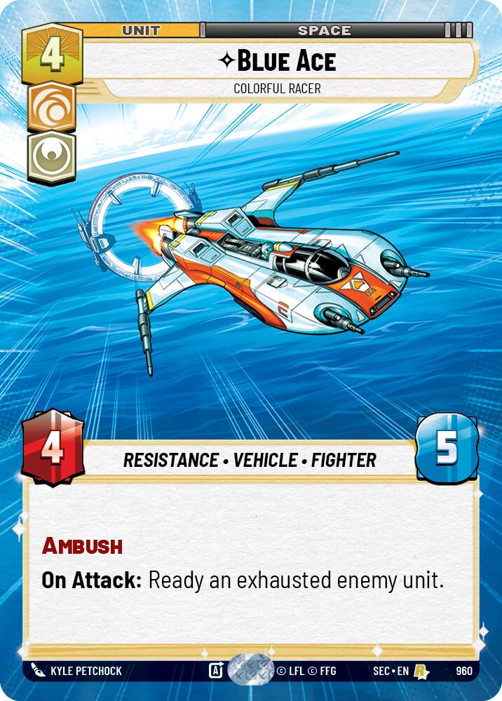 Blue Ace - Colorful Racer (Hyperspace Foil) (960) (960) [Secrets of Power] | Odin's Place