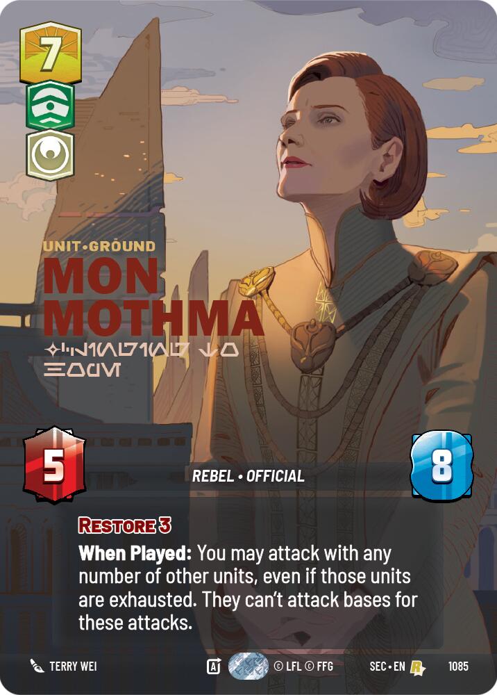 Mon Mothma - Clinging to Hope (Prestige Foil) (1085) (1085) [Secrets of Power] | Odin's Place