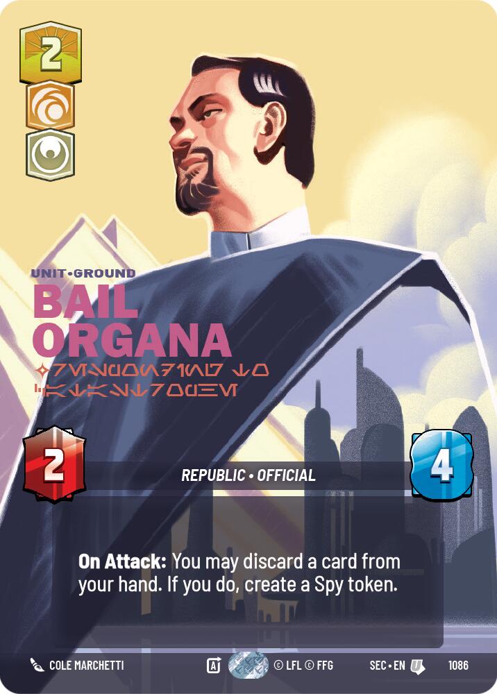 Bail Organa - Responding to Catastrophe (Prestige Foil) (1086) (1086) [Secrets of Power] | Dragon's Lair Comics and Fantasy Houston TX