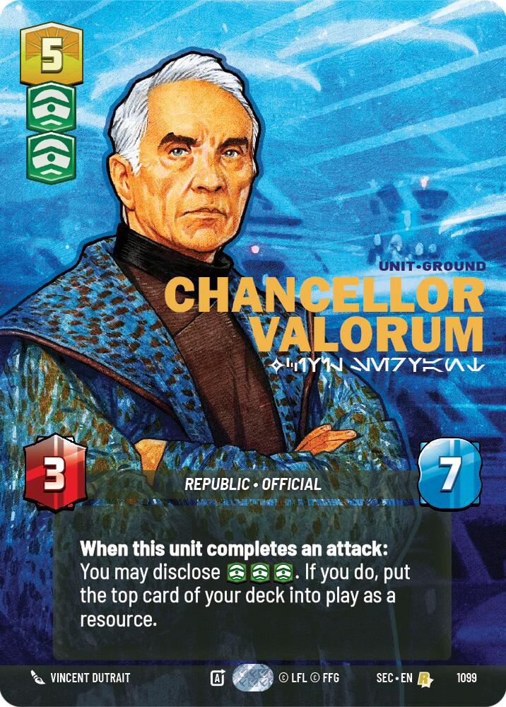 Chancellor Valorum - Civil Servant (Prestige Foil) (1099) (1099) [Secrets of Power] | Odin's Place