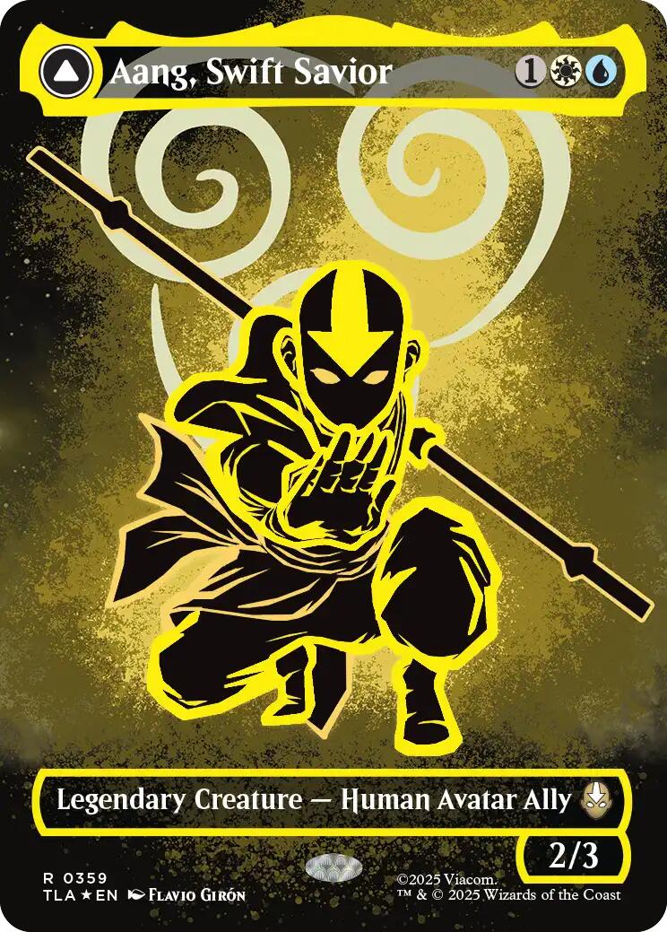 Aang, Swift Savior (Borderless) (Neon Ink Foil) [Avatar: The Last Airbender] | Dragon's Lair Comics and Fantasy Houston TX