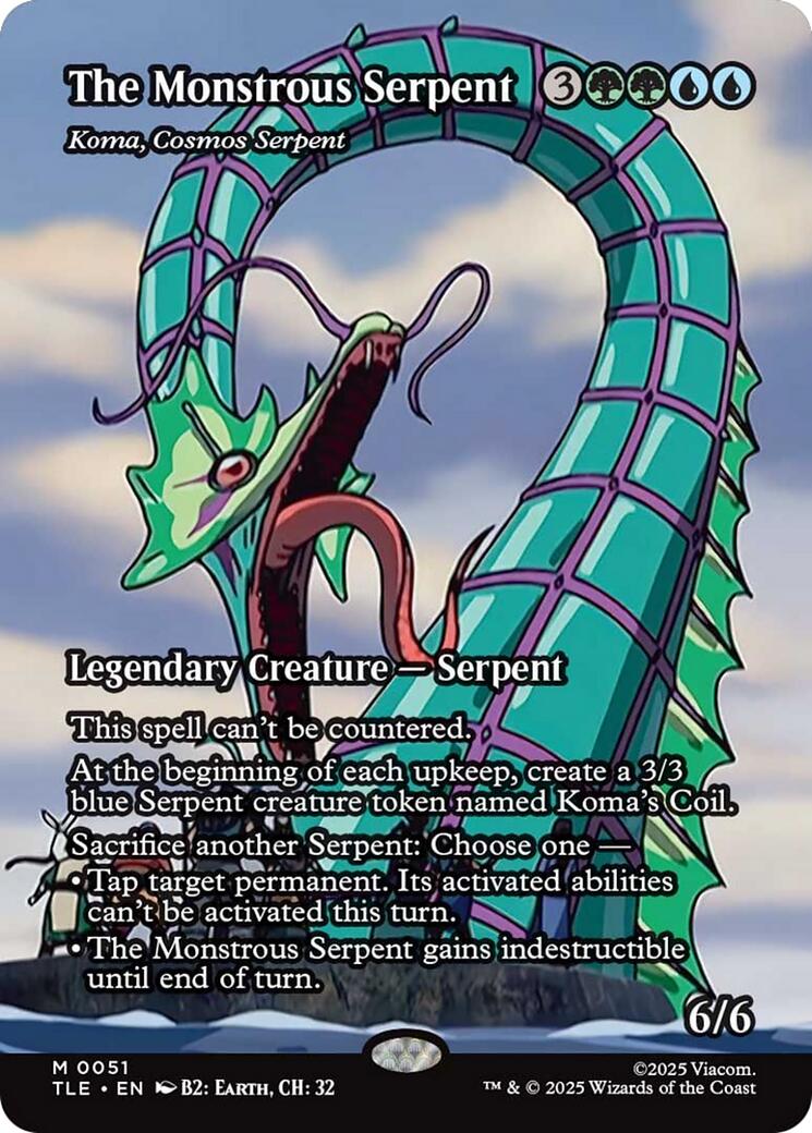 The Monstrous Serpent - Koma, Cosmos Serpent (Borderless) [Avatar: The Last Airbender: Eternal-Legal] | Dragon's Lair Comics and Fantasy Houston TX