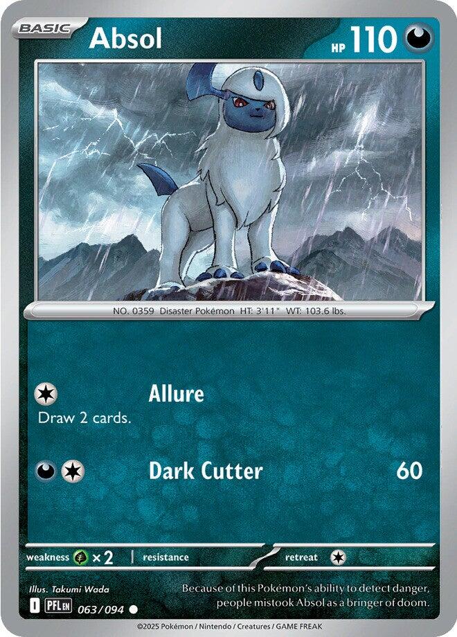 Absol (063/094) [Mega Evolution: Phantasmal Flames] | Dragon's Lair Comics and Fantasy Houston TX