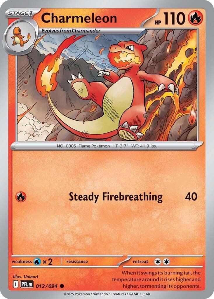 Charmeleon (012/094) [Mega Evolution: Phantasmal Flames] | Dragon's Lair Comics and Fantasy Houston TX