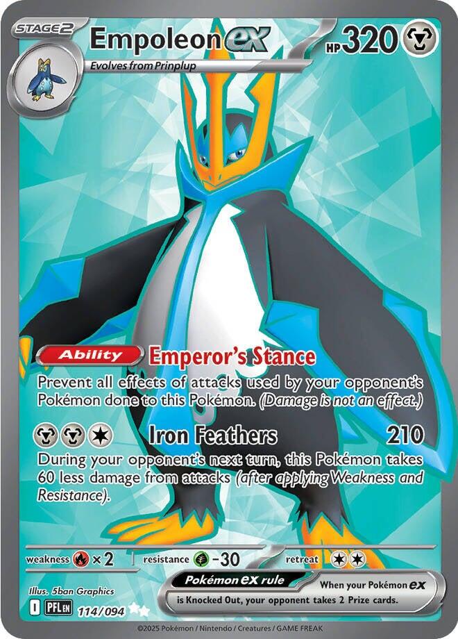 Empoleon ex (114/094) [Mega Evolution: Phantasmal Flames] | Dragon's Lair Comics and Fantasy Houston TX