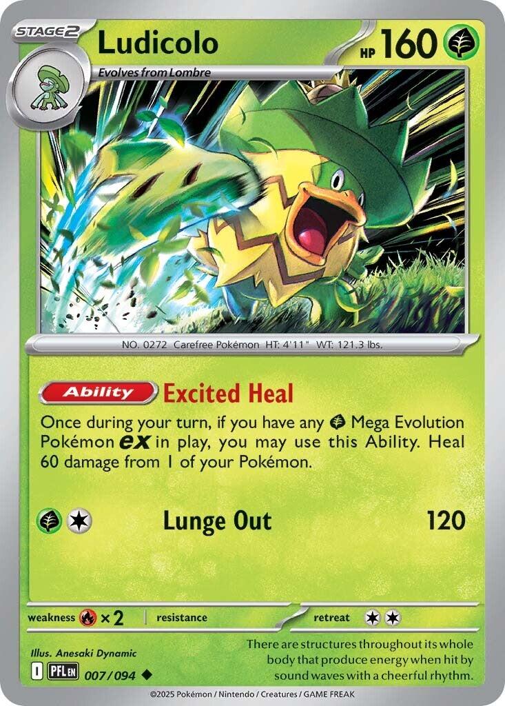Ludicolo (007/094) [Mega Evolution: Phantasmal Flames] | Dragon's Lair Comics and Fantasy Houston TX