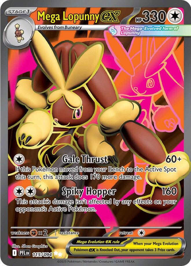 Mega Lopunny ex (115/094) [Mega Evolution: Phantasmal Flames] | Dragon's Lair Comics and Fantasy Houston TX