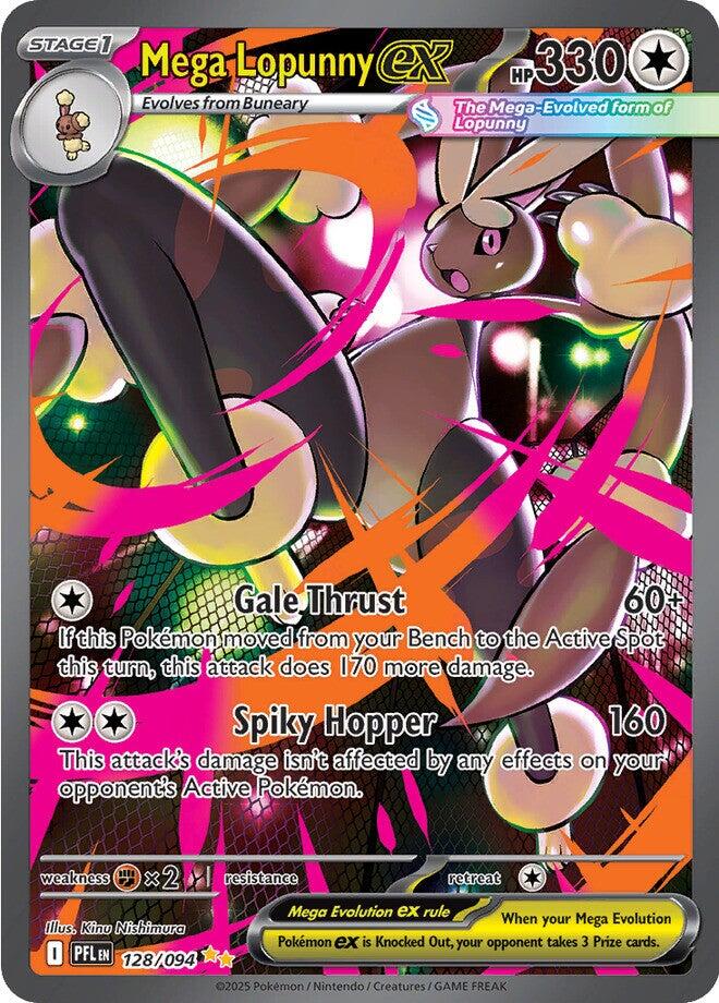 Mega Lopunny ex (128/094) [Mega Evolution: Phantasmal Flames] | Dragon's Lair Comics and Fantasy Houston TX