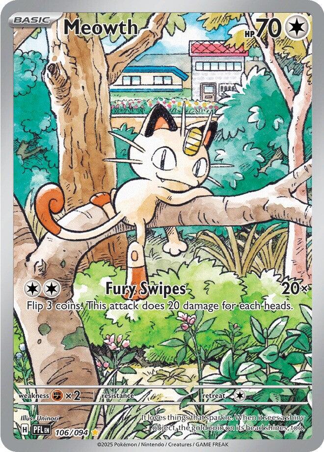 Meowth (106/094) [Mega Evolution: Phantasmal Flames] | Dragon's Lair Comics and Fantasy Houston TX