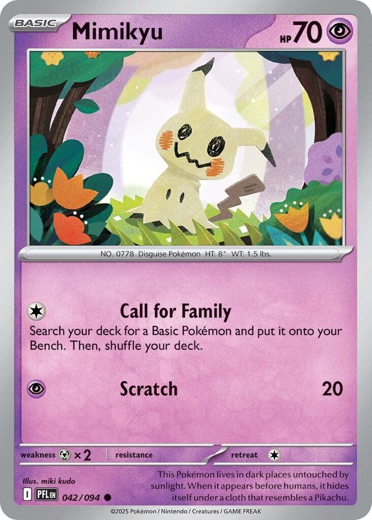 Mimikyu (042/094) [Mega Evolution: Phantasmal Flames] | Dragon's Lair Comics and Fantasy Houston TX